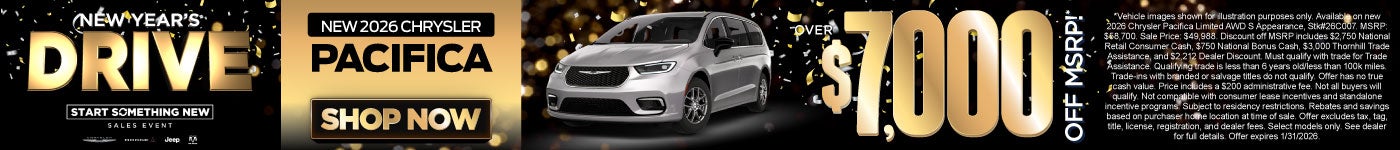 New 2026 Chrysler Pacifica Over $7,000 Off MSRP!*