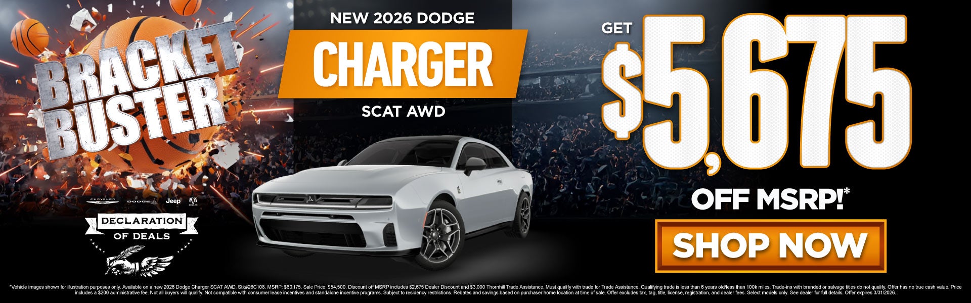 New 2026 Dodge Charger SCAT AWD	Get $5,675 Off MSRP*