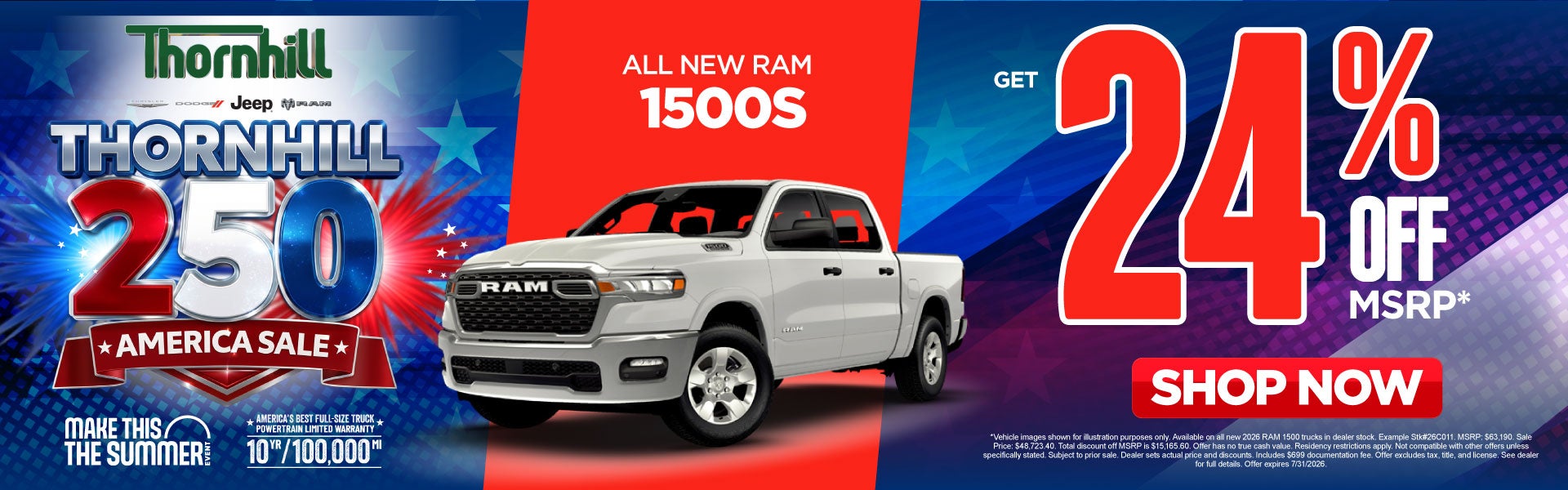 All New RAM 1500s	Get 24% OFF! MSRP*
