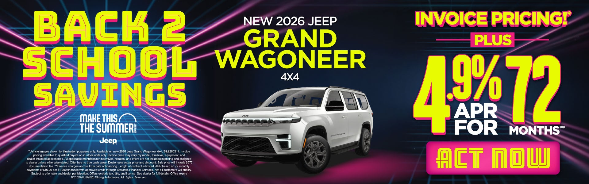 New 2026 Jeep Grand Wagoneer 4x4	"Invoice Pricing!* PLUS 4.9