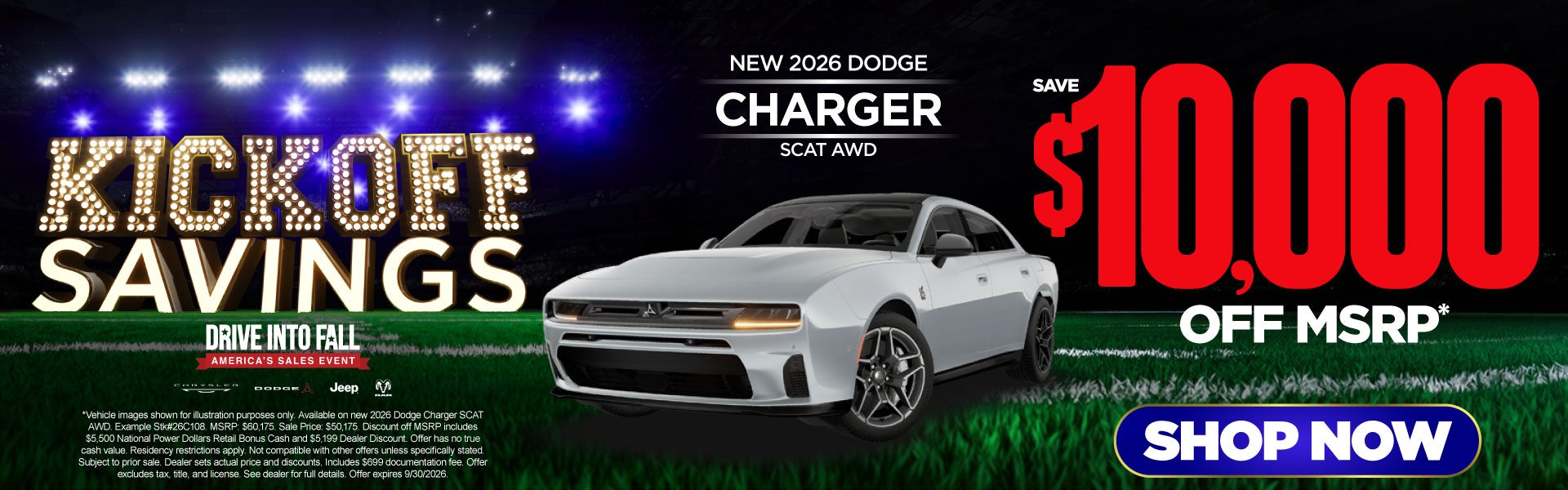 New 2026 Dodge Charger SCAT AWD	Save $10,000 Off MSRP*